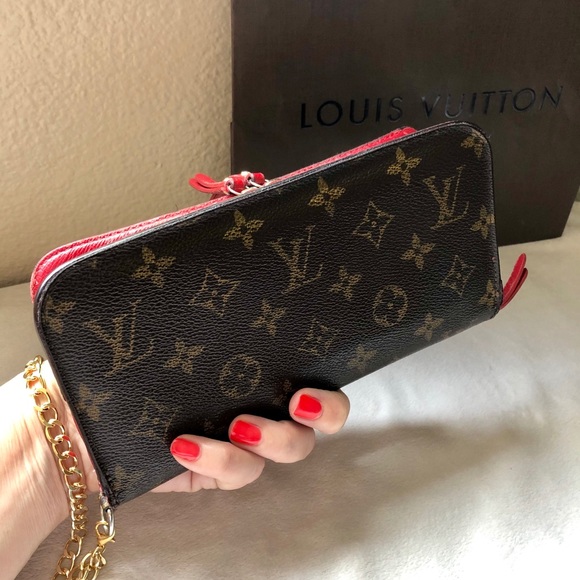 Louis Vuitton Monogram Red Insolite Wallet Clutch